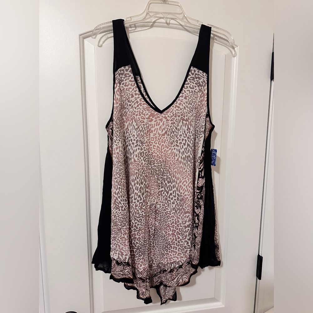Free People Leopard Print Chemise